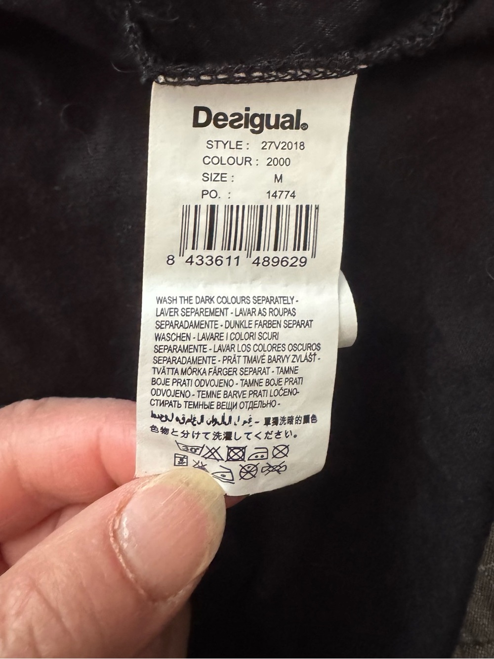 Desigual Purple, Pink & Black Mixed-Print Wrap Midi Dress - Picture 6 of 6